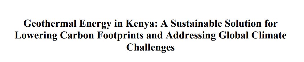Geothermal Association of Kenya tweet media