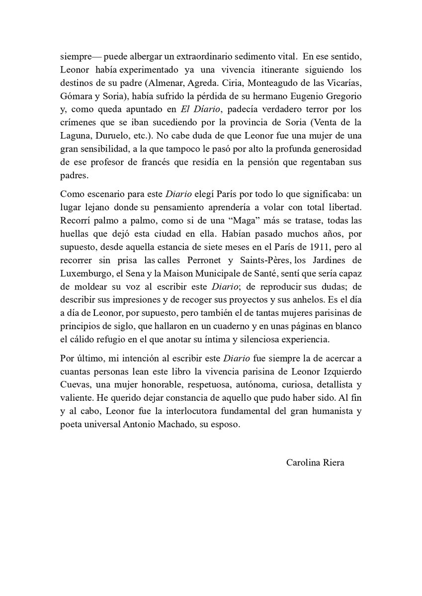 FAM_SORIA's tweet photo. II Jornadas Leonor Izquierdo Cuevas. Hoy, presentación de El Diario de Leonor en versión bilingüe, español-francés, de la escritora ibicenca Carolina Riera. https://t.co/2CX8pvzyqy
