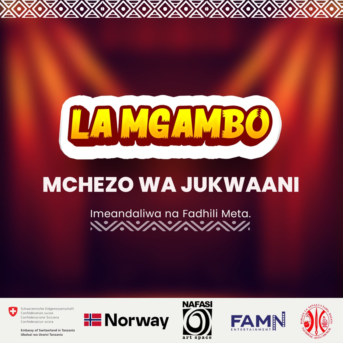 FAMN_ent's tweet photo. @naitwa_nandonde 

#LaMgambo
#FeelFreeGrant2026
#Edutainment 
#SwissEmbassyTz
#NorwayInTz https://t.co/Csb15TcoFw