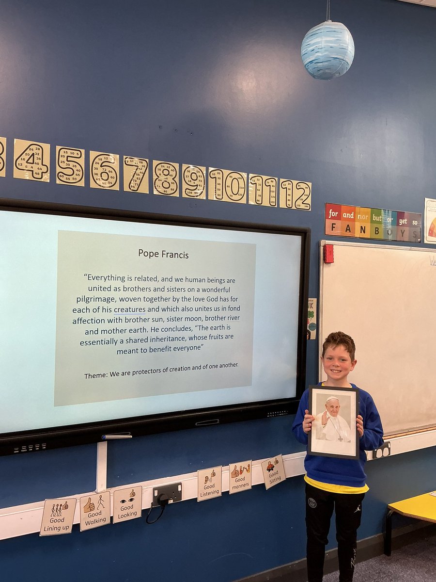 StMaryB17's tweet photo. For our #BTK theme ‘Stewardship’, #Y5 explored the different ways that we can look after what God gives us, as well as how we can follow the footsteps of the Popes. #stunningstart https://t.co/M9xcsWGS62
