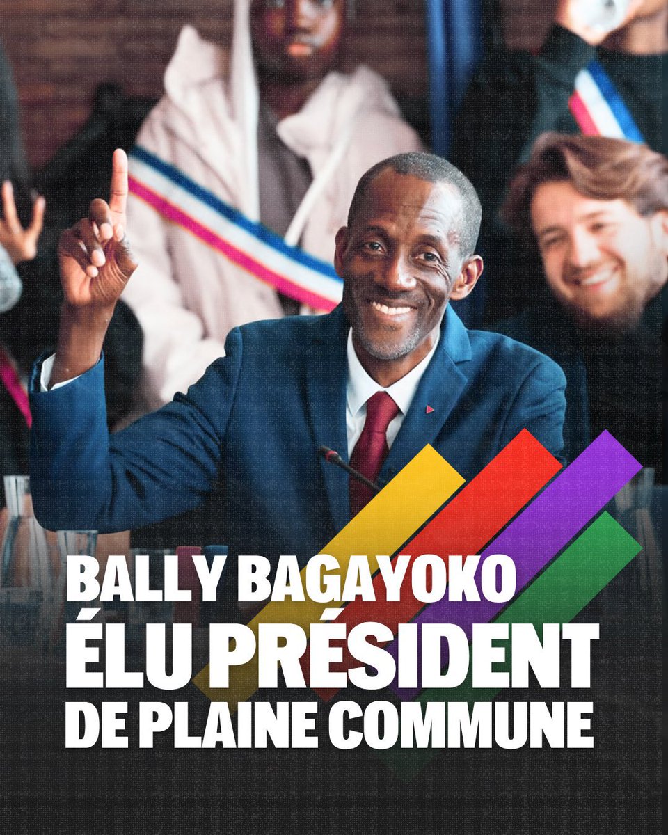 Félicitations à <a href="/BallyBagayoko/">Bally Bagayoko</a>, élu une nouvelle fois dès le 1er tour, cette fois-ci à la présidence de l’établissement public territorial de Plaine Commune !

Avec 500 000 habitants, c’est la plus grande collectivité territoriale présidée par un insoumis.