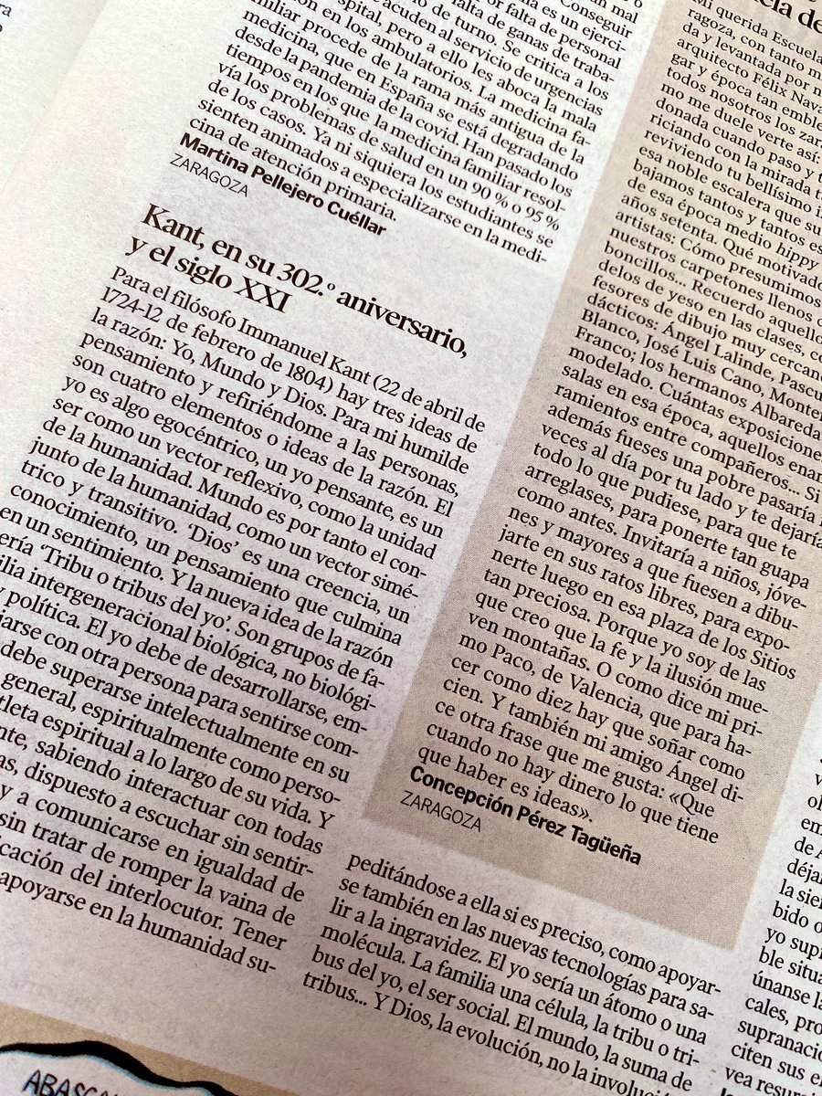 Fan de las cartas al director del Heraldo que intentan explicar todo el pensamiento kantiano en tres párrafos