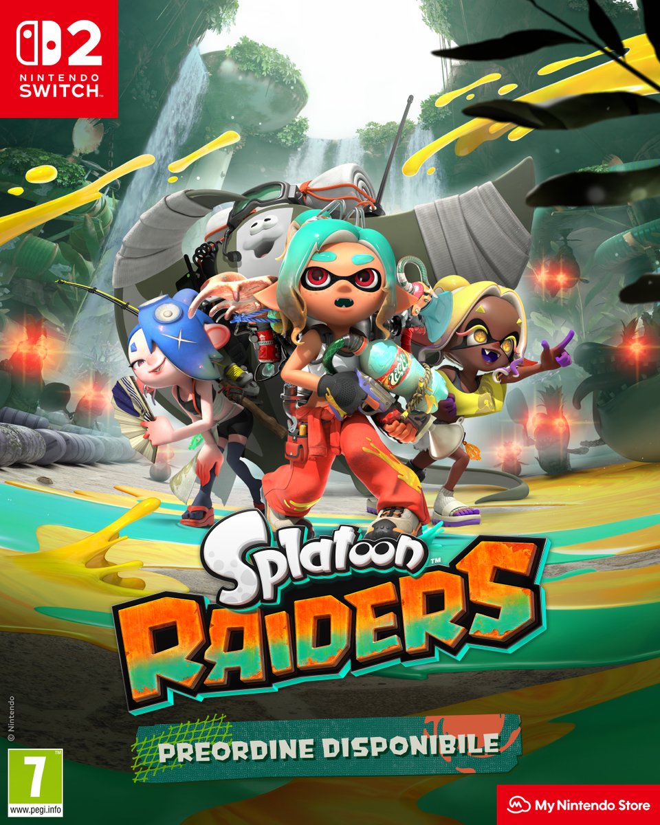 NintendoStoreIT's tweet photo. Splatoon Riders arriverà su Nintendo Switch 2 il 23 Luglio! Disponibile per il preordine nel My Nintendo Store: https://t.co/pwEeKzs8ul https://t.co/881tU5VWsh