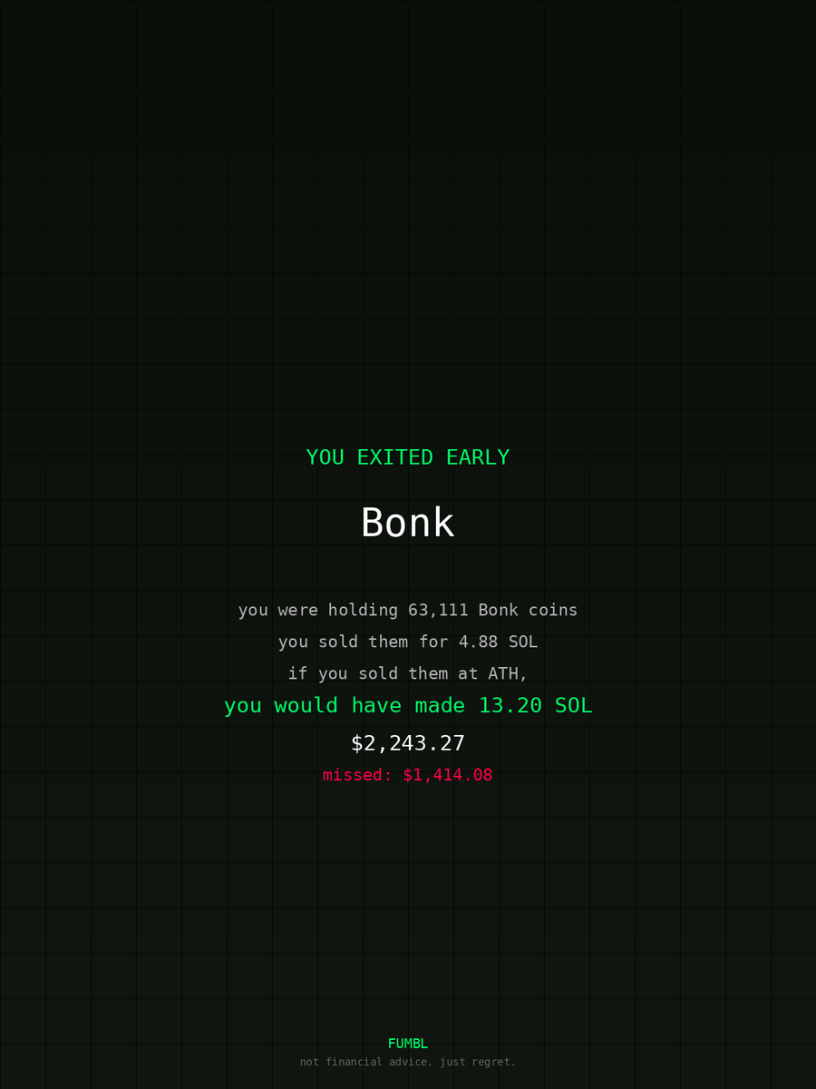 husseinalshrafy's tweet image. just checked fumbledbags.com bro actually coulda had a fat bag on $Bonk 

4L9FtxiTfU5FAiSmG5PP1QdndZxf6xf2pCGHPv5PvHFB
#rabby 
#print