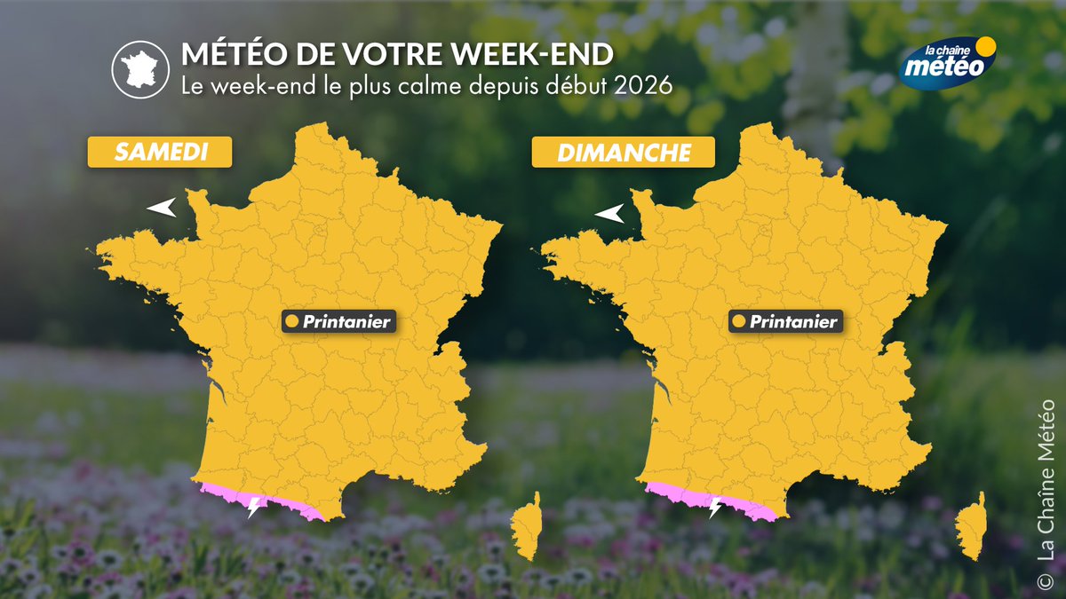 lachainemeteo's tweet image. 🌡️☀️ Voici le ressenti de ce #weekend. Pas besoin de mots, les cartes parlent d'elles-mêmes ! #printemps #vacances