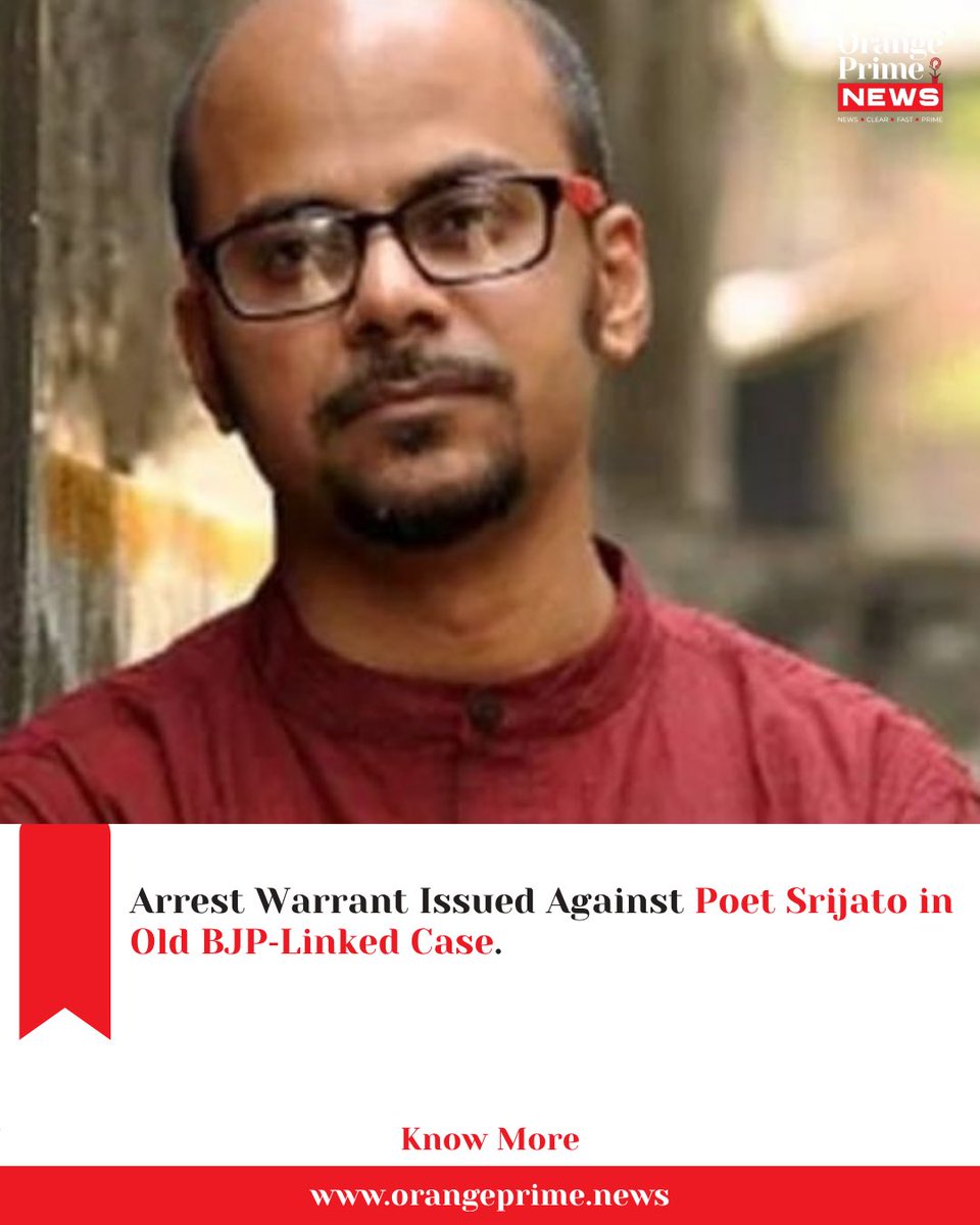 OrangePrimeNews's tweet image. Court orders arrest in 2017‑style FIR over Facebook poem, ahead of West Bengal Assembly polls.

Link -  orangeprime.news/news/arrest-wa…

#Srijato #Arrest #poem #WestBengal #WestBengalNews #orangeprimenews