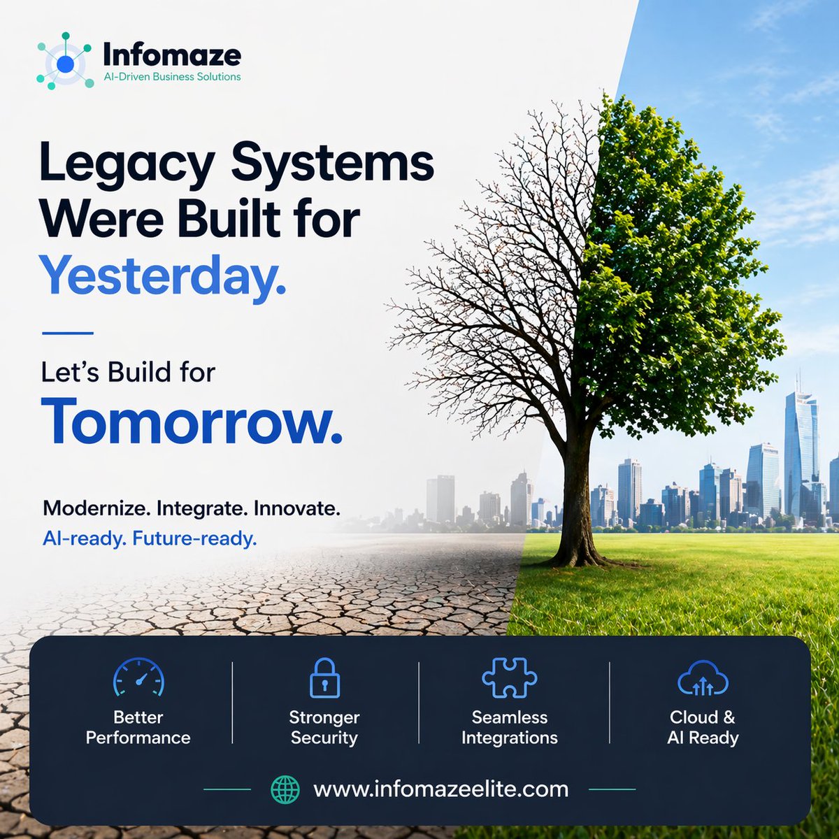 infomazeelite's tweet photo. Still running on a 10–20 year old system?

It works—but it doesn't scale, integrate, or support AI. We modernize without disruption using a phased rollout and parallel runs.

Future-ready systems, zero chaos.

How we do it below... 👇

#LegacySystems #SoftwareModernization https://t.co/lE9z2Yzghp