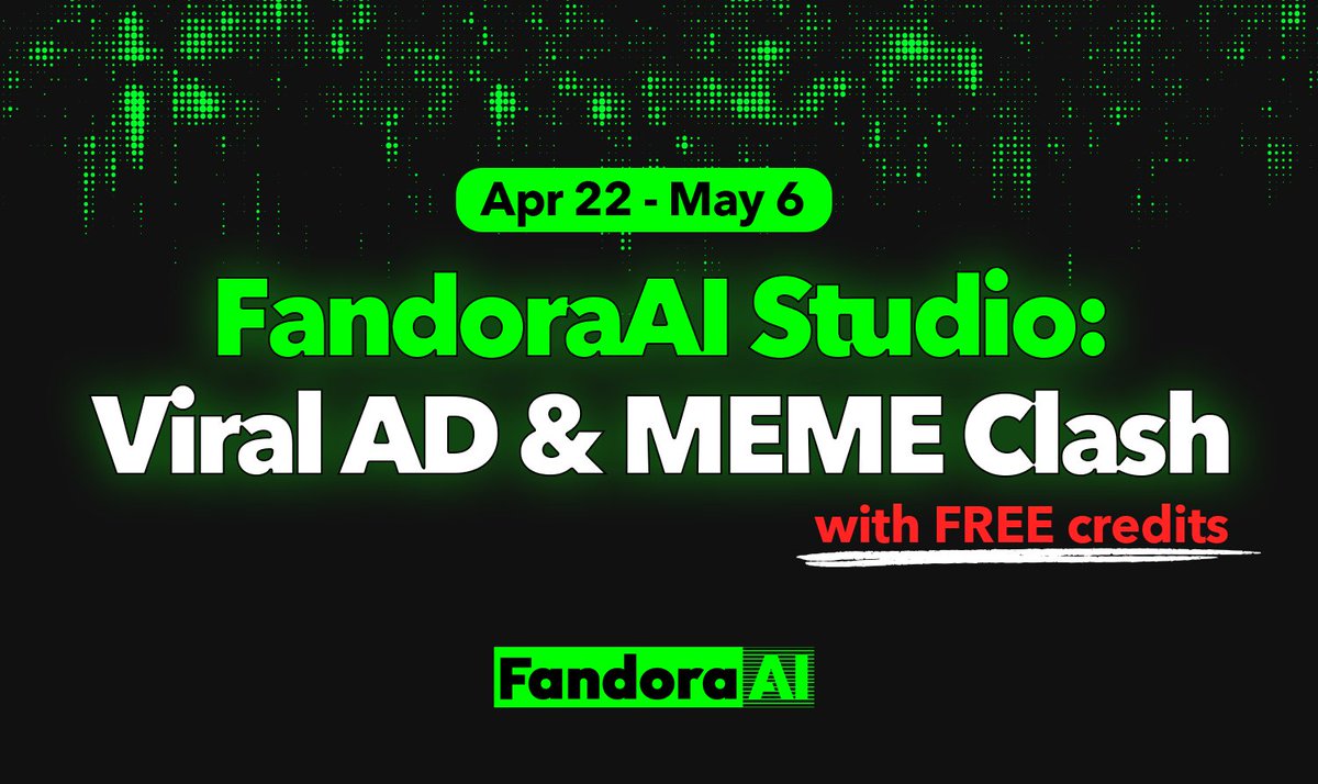 🚀FandoraAI Studio: Viral AD &amp; MEME Clash is Officially Open!🚀

The wait is over. The 'Viral AD &amp; MEME Clash' has officially launched! It’s time to turn your imagination into cinematic reality and compete for a massive prize pool.

💰 Prize Pool (Total Rewards in $CRTR)
Show us