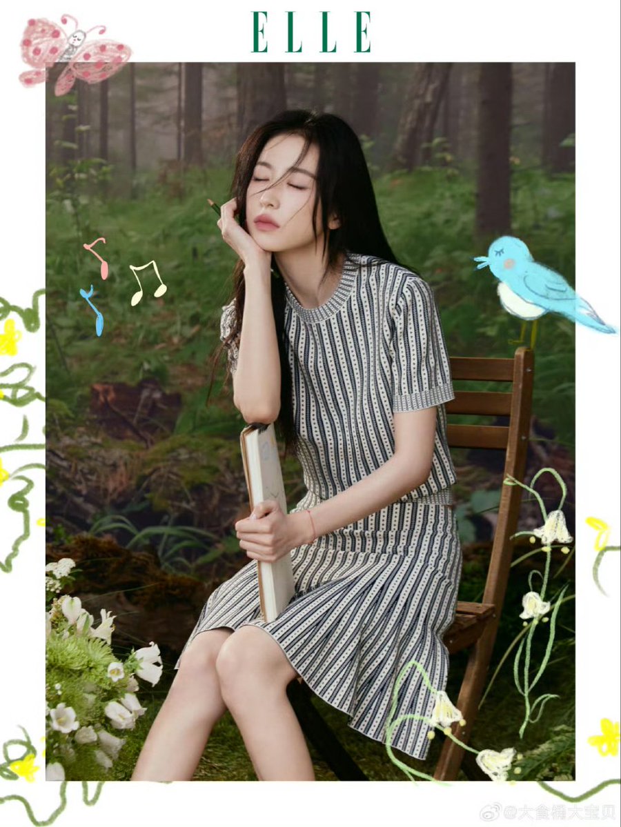 Elle Magazine Update Weibo 
for World Earth Day special feature 🦜🌿🌳🌿

#ZhouYutong Beautiful, refreshing, and very vibrant🌷❤️