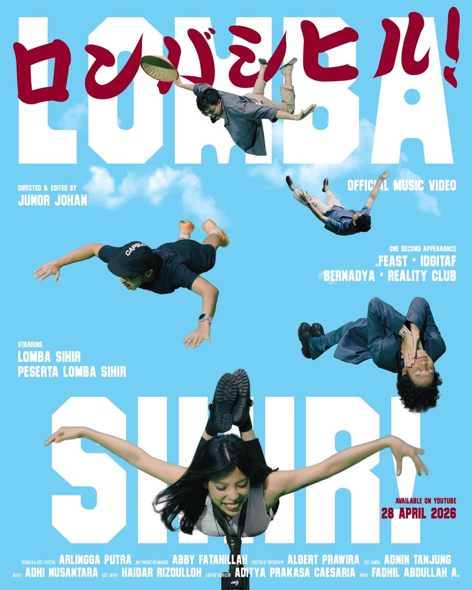 Lomba Sihir will release the music video for ‘Lomba Sihir!’ on Tuesday, April 28th.