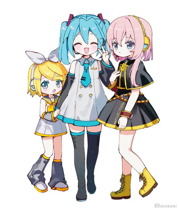 ちびっこ パッチ ☺︎ #初音ミク #鏡音リン #巡音ルカ 