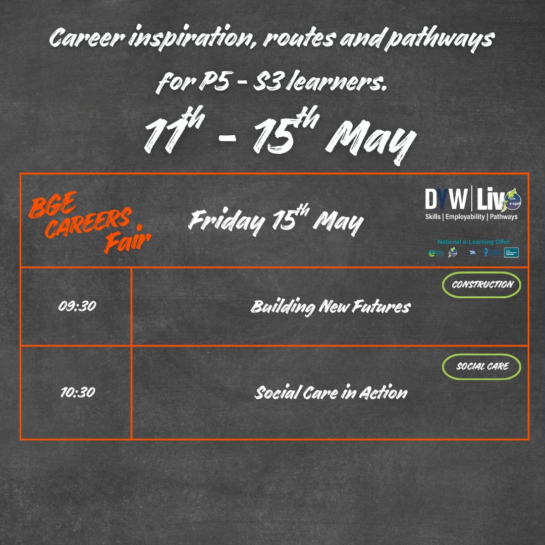 DYWLive's tweet photo. Session for P5 - S3
🗓️Friday 15th May
🔗https://t.co/whnPHrQigz
@eSgoil @EducationScot @DYWScot #NeLO https://t.co/j2pOXSXO99