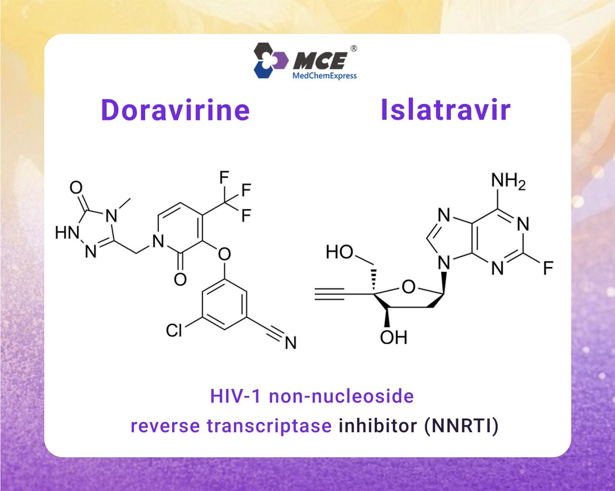 MedChemExpress's tweet photo. 💊FDA Approval Update | #IDVYNSO™ (#doravirine/#islatravir) by @Merck approved as a new once-daily #HIV1 treatment
🔸As the first non-#INSTI, #tenofovir-free complete regimen of its kind, this approval expands treatment options and highlights continued progress in antiviral innovation.
At MedChemExpress, we support #HIV research with high-quality tools to advance #antiviral discovery:
https://t.co/dTU6QZiYEq
https://t.co/SCHc6QKLkE
#Pharmacology #MedicinalChemistry #LifeSciences #DrugDiscovery #PharmaNews #FDA #FDAApproval