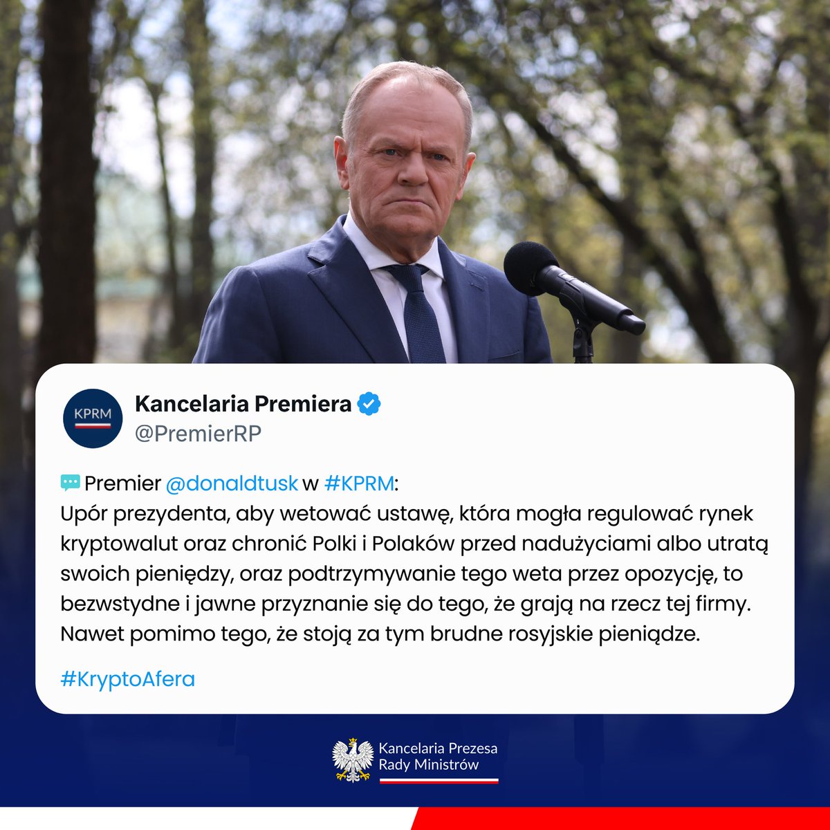 <a href="/InstytutPrawdy/">Instytut Prawdy</a> Zondacrypto to kolejna afera, w której PiS maczał palce- od wetowania regulacji, przez branie pieniędzy za obronę interesów giełdy, po wpuszczenie jej do polskiego sportu.
Gdyby nie chciwość PiSu, polscy klienci i sportowcy nie traciliby dziś milionów złotych.
#InstytutPrawdy