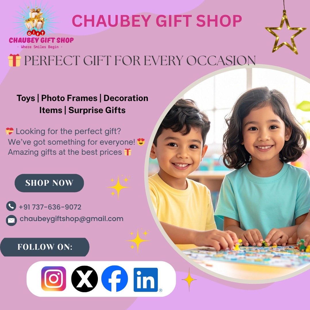 chaubeygiftshop's tweet image. 🎁 Looking for the perfect gift? We’ve got you covered!

✨ Affordable | Trendy | Ready to Gift
📞 Order now on WhatsApp: +91 7376369072
📍 Visit: Chaubey Gift Shop, Ballia
💥 Limited stock—grab yours today!
#ChaubeyGiftShop #GiftIdeas #PerfectGift #BirthdayGifts