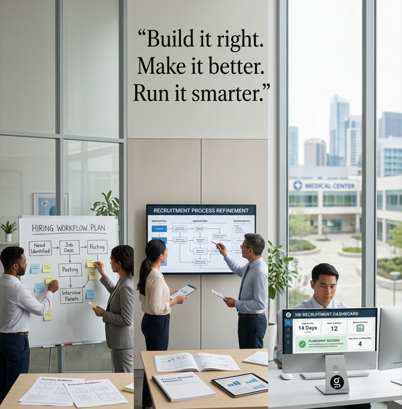 GrowBeyondTech's tweet photo. Healthcare hiring needs more than speed - it needs structure. 

For one client, we used Build - Optimize - Run with Zoho Recruit to bring clarity and control to recruitment. 

Which stage is your hiring in? 

#growbeyondtech #ZohoRecruit #Healthcare #HRTech https://t.co/xkKbnyAzH4