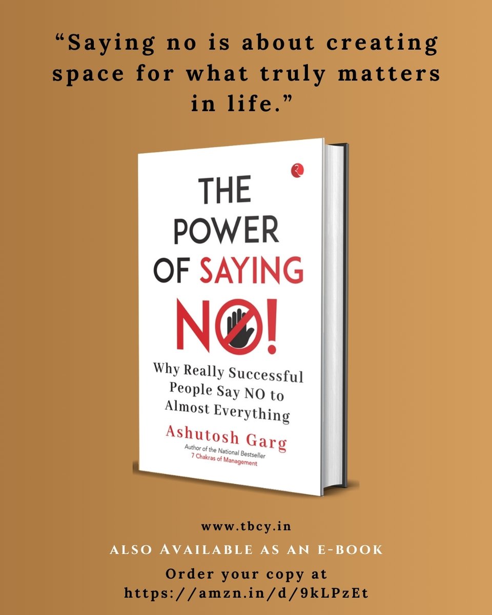 followtbcy's tweet image. “Truly successful people say NO to almost everything.” – Warren Buffett
Focus beats hustle. Always.
📘 The Power of Saying NO! by Ashutosh Garg
👉 amzn.in/d/9kLPzEt

#Success #Focus #Leadership