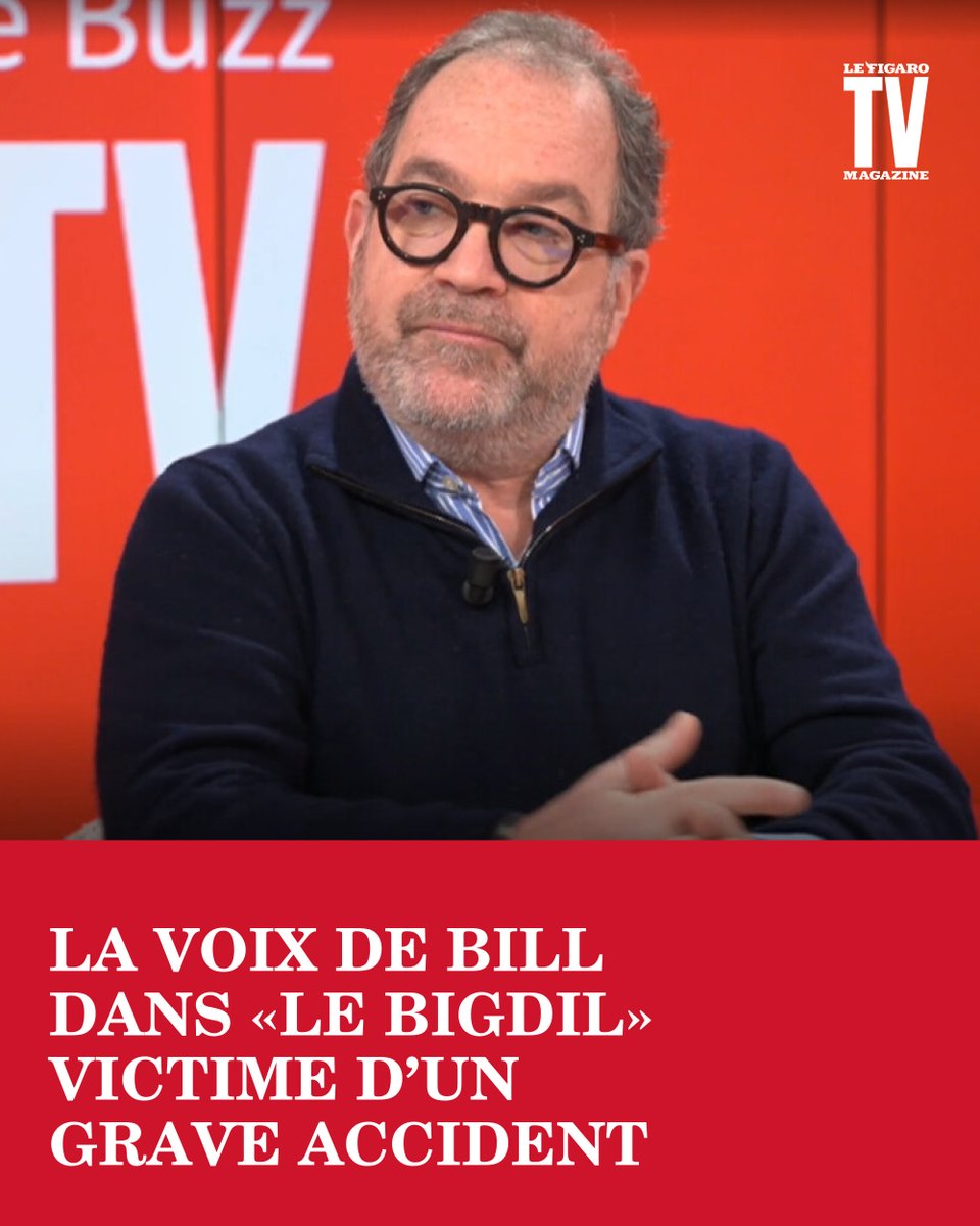TVMAG's tweet image. #Rediff «Beaucoup de douleur, quelques morceaux abîmés» : la voix de Bill dans «Le Bigdil» victime d’un grave accident👉 l.lefigaro.fr/l1EM