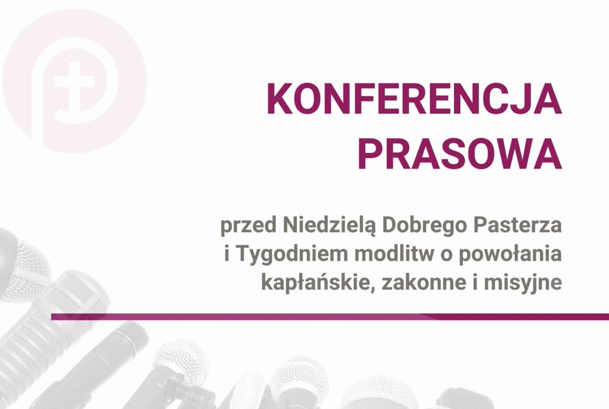 EpiskopatNews's tweet image. Uwaga #MEDIA!  

Już jutro, 23 kwietnia, o godz. 10.00, w Sekretariacie KEP, odbędzie się #konferencjaprasowa przed Niedzielą Dobrego Pasterza i Tygodniem modlitw o powołania kapłańskie, zakonne i misyjne, z udziałem m. in. abp. Andrzeja Przybylskiego.

episkopat.pl/doc/245419.23-…