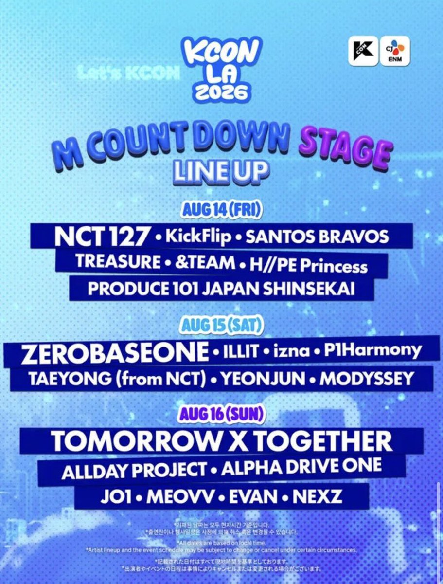 ENHYPEN as Weverse Park Night Headliners and EVAN as part of this year's KCON LA 2026 lineup 💗

oh my boys are formidable, that's enhee-karma for the lot of you 😁