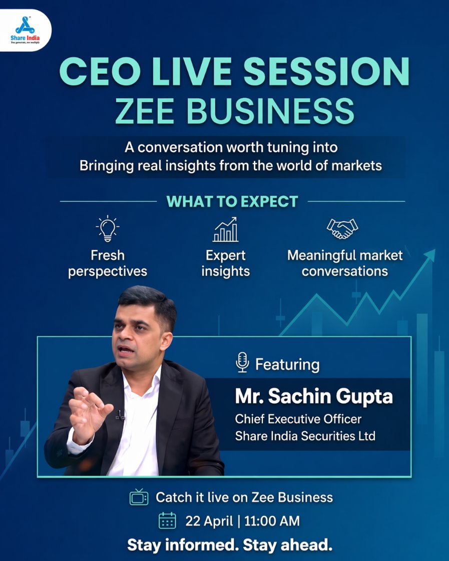 shareindiasec's tweet image. Markets move fast, but the right insights keep you ahead.
Tune in as leadership meets real-time market perspective.

#ShareIndia #MarketInsights #CEOInsights #ZeeBusiness #StockMarketIndia