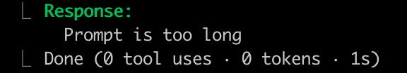 banyudu's tweet photo. Sometimes claude code opus 4.7 just complains the prompt is too long and stop working without any notifications. https://t.co/lJBVBWoOcL