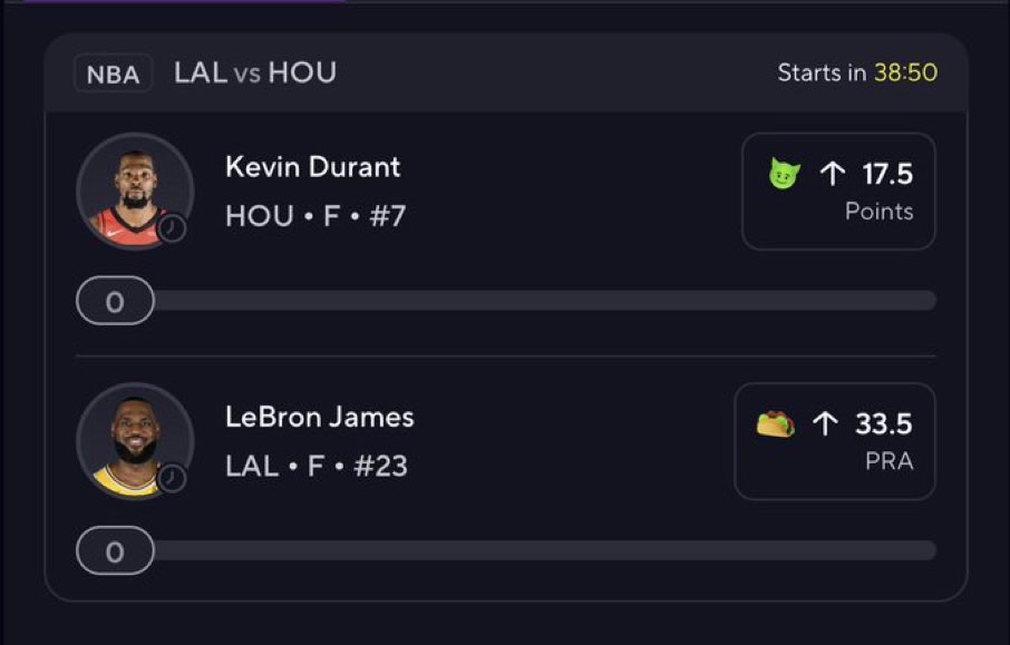 loudy535's tweet image. LeBron James Taco 2x Pair 🌮

-475 odds on Fanatics. Durant is over this line in his last 30 STRAIGHT and 93% of games this season with 27+ minutes played averaging 26.3 points per game.

Link👉discord.gg/bckbJwdu3

#Gambling #GamblingTwitter #NBA #PrizePicks #PlayerPropBets