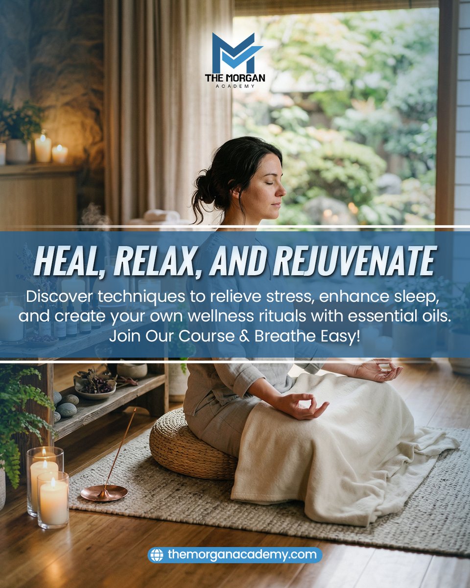 FionaMcKen79241's tweet image. Heal, relax, and rejuvenate 🌿

Stress builds up—but it doesn’t have to stay that way.

Join the course and start breathing easier.

👉 themorganacademy.com

#WellnessJourney #StressRelief #SelfCare #EssentialOils #MindBodyBalance #RelaxAndRecharge