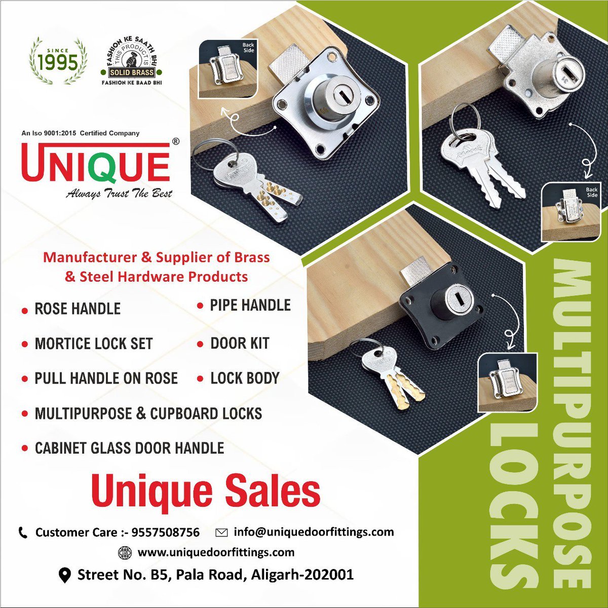 ibais_hardware's tweet photo. UNIQUE SALES - ALIGARH
๐Mr. Yash Agrawal - 9557508756
๐ฒhttps://t.co/lVWStP2War
.
#DrawerLock #CabinetHardware #FurnitureSecurity #OfficeOrganization #ClosetHardware #StorageSolutions #SecurityHardware #FurnitureSecurity
.
@ibais_hardware https://t.co/PMjlITxzXT