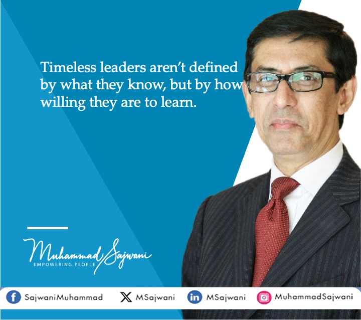 msajwani's tweet image. What sets enduring leaders apart is not the volume of their knowledge, but their openness to new ideas and perspectives. They remain students of life, embracing change rather than resisting it. 

#teachable #minds #timeless #leaders #relevance 
 
#MuhammadSajwani
#EvolveHR