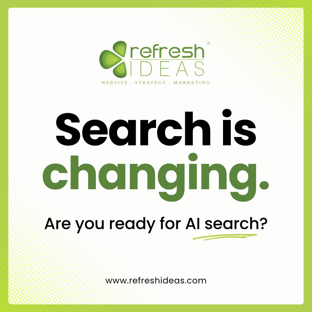 refreshideas's tweet photo. Search is no longer about rankings.
It’s about being part of the answer.
With tools like ChatGPT and Gemini, users aren’t browsing — they’re asking.

👉 Connect with us for a strategy consultation : 
https://t.co/QJ8gXbHa5H
.
#RefreshIdeas #AISearch #SEO2026 #DigitalStrategy https://t.co/meLA9k7isP