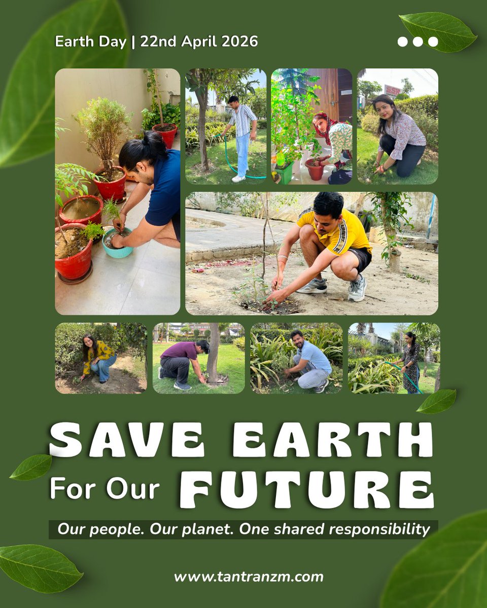 TantranZm_India's tweet image. 🌍#WorldEarthDay
Not every impact is loud, some are quiet, meaningful &amp;amp; intentional.

A shared intent to care, give back &amp;amp; be mindful.🌿
𝗢𝗻𝗲 𝗽𝗹𝗮𝗻𝗲𝘁. 𝗢𝗻𝗲 𝗿𝗲𝘀𝗽𝗼𝗻𝘀𝗶𝗯𝗶𝗹𝗶𝘁𝘆.

#EarthDay #GreenArmy #EarthDay2026 #WorldEarthDay2026 #GreenMindset #EcoAwareness