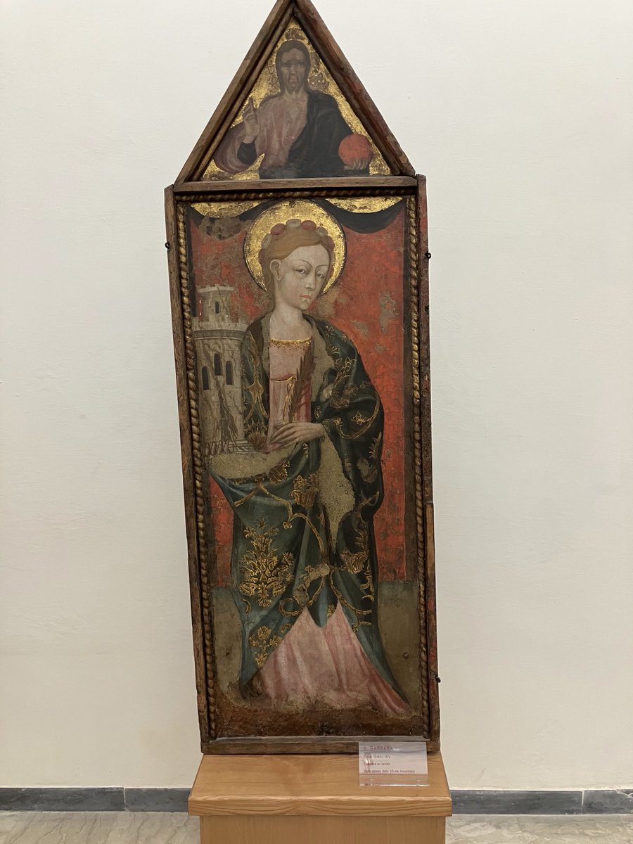 Depiction on tempera of S. Barbara from SS Annunziata Church Complex painted by an unknown artist XV 
Museo civico Sulmona