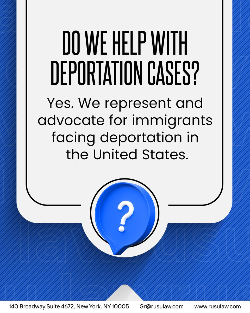 Ghenadi53943617's tweet image. Do we help with deportation cases? ⚖️

Yes—we do.

You don’t have to face it alone.

📞 Schedule your consultation today: (347) 907-1248

#ImmigrationHelp #DeportationDefense #LegalSupport #KnowYourRights #ImmigrationLaw #ConsultationAvailable