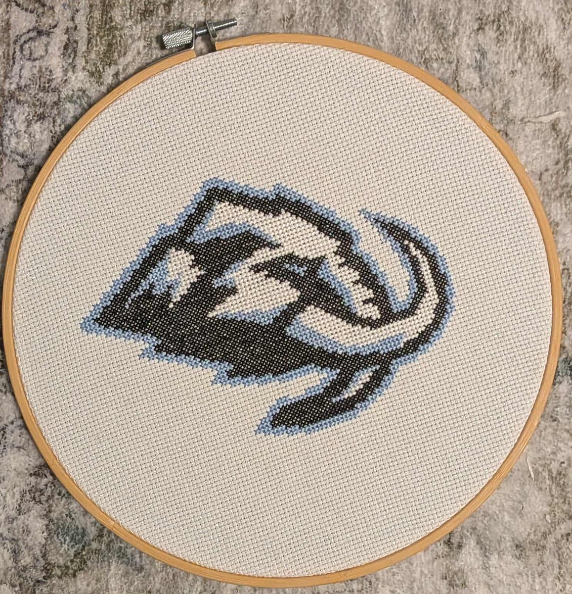 bensteaklover's tweet photo. @RyanQualtrics Me and my wife because she made you this cross stich and will trade you for em https://t.co/DP4MxRWQyt
