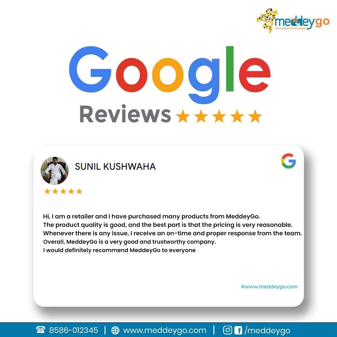 MarektingM59257's tweet image. ⭐ Customer Trust Matters!
Thank you for your valuable feedback and continued support. We’re proud to deliver quality products with reliable service every time.
#GoogleReview #CustomerFeedback #MeddeyGo #TrustedBrand #HealthcareIndia