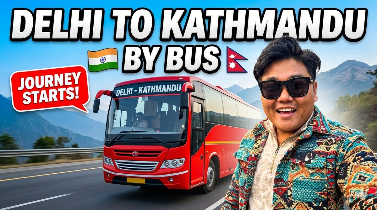 CMN7737's tweet photo. Delhi 🇮🇳 To Kathmandu 🇳🇵By Bus Let's Journey Start 😁 Watch Now 👇 
https://t.co/hVBtpMcBR2 https://t.co/dZwNzDSlQx