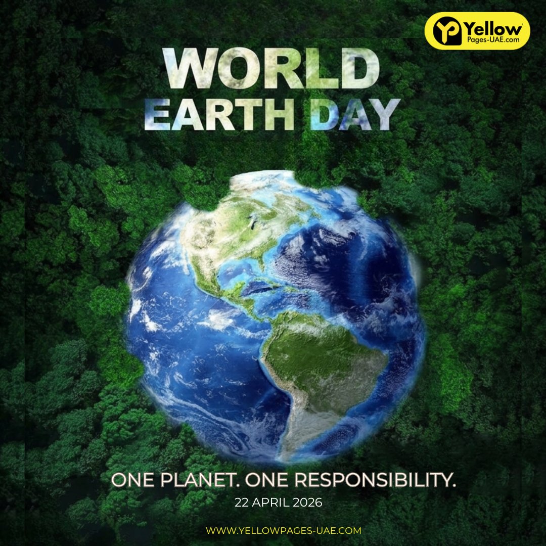 Our planet gives us everything &amp; today is the day we give back 🌍💚

🌱 This #WorldEarthDay, let’s commit to a greener tomorrow.

.

#Sustainability #GoGreen #EcoFriendly #SaveThePlanet #YellowPagesUAE #Dubai