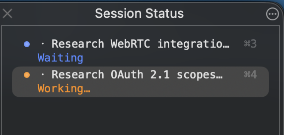 connebs's tweet photo. @Necmttn Add a panel that shows all your CC sessions, and whether or not they need feedback, etc

Nothing major, but helpful to keep track when claude coding straight from the terminal https://t.co/t7eLjukU3i