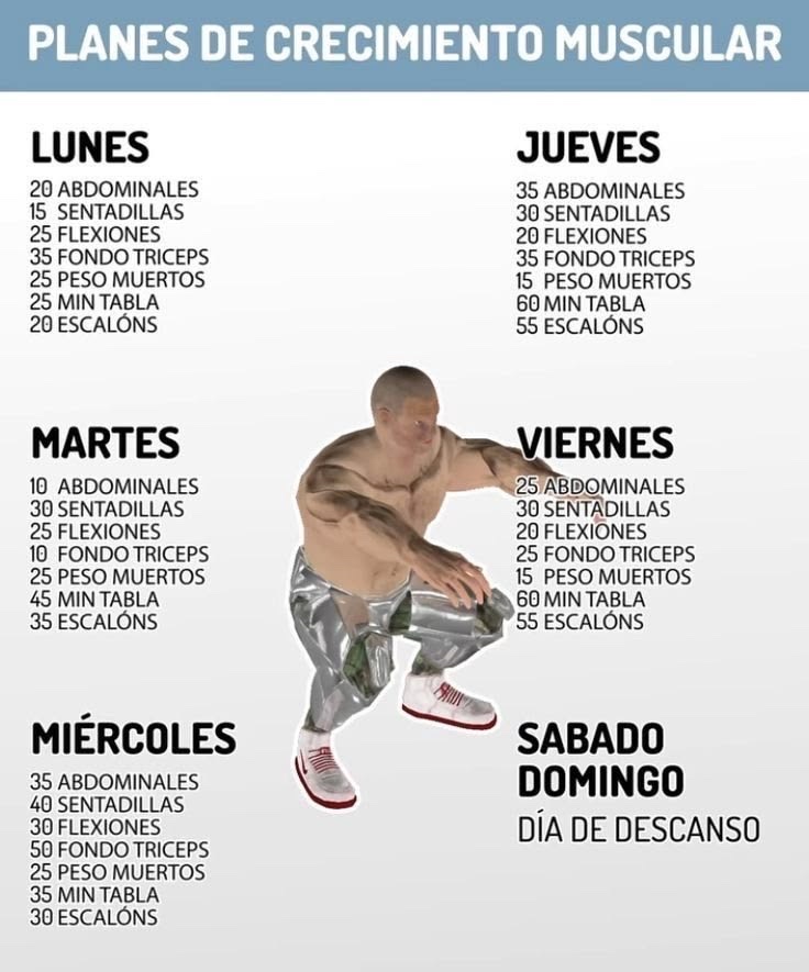 Bestia Guía Gratuita.

Os comparto una rutina TOP de 7 días. 

Para hacer en el gimnasio, en casa, para las personas mayores, para los jóvenes, para TODOS.