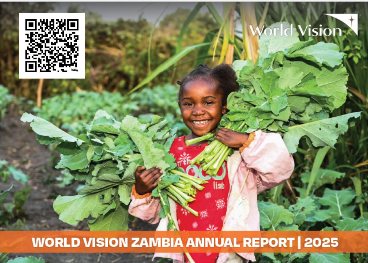 WorldVisionZamo's tweet image. In 2025, we reached 1.8M people across Zambia — 995,089 of them children living safer, healthier lives. 📖 Download our 2025 Annual Report! 🔗 bit.ly/4mIximn #Impact #AnnualReport @unicefzambia  @SaveChildrenZM @WorldVisionUSA @WorldVisionSAR  @WorldBankGroup