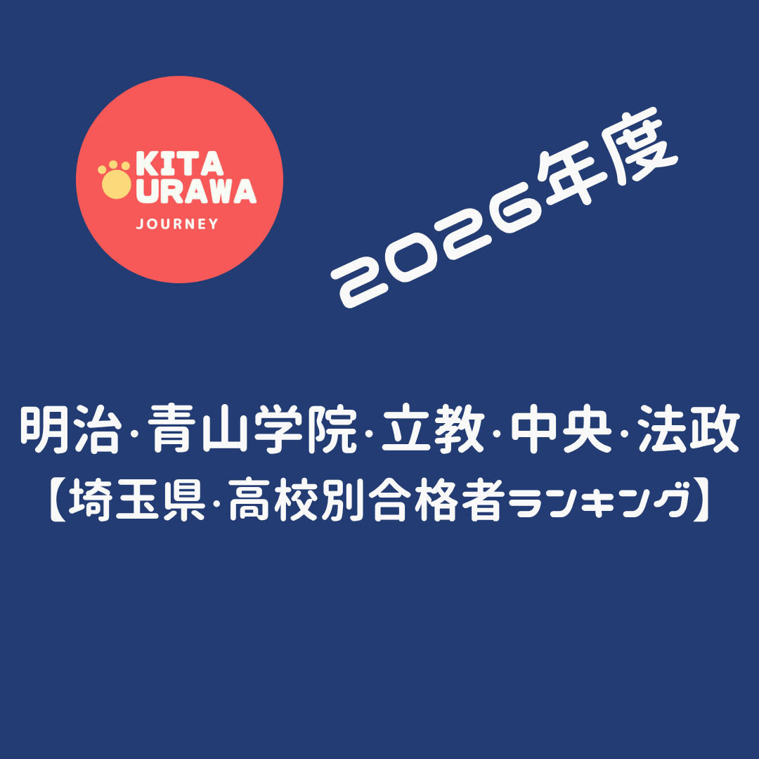 JpKitaurawa's tweet photo. 【ゆるメディア！北浦和JOURNEY！

【２０２６年度埼玉版】

明治・青山・立教・中央・法政大学
高校別合格者数

更新しました！٩( ᐛ )و
https://t.co/I96Gdeeb1T

 #さいたま市 #北浦和 #浦和 #与野 #大宮 #さいたま新都心 #北浦和ジャーニー #北浦和JOURNEY https://t.co/l8pq3Zrapb