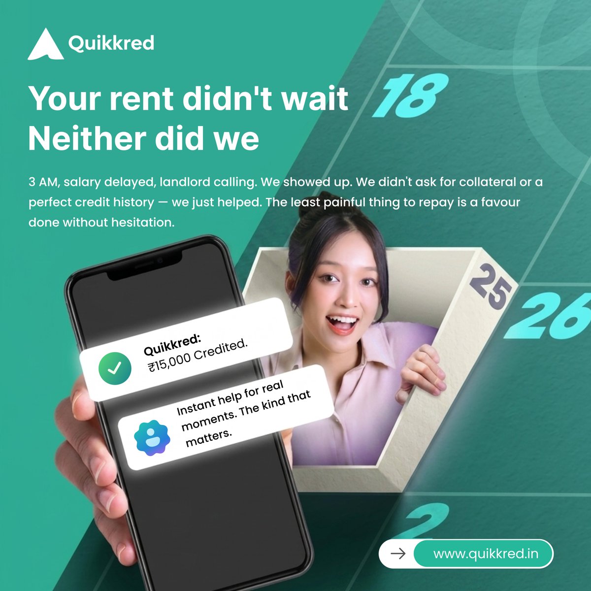 quikkred's tweet image. Rent didn’t wait…
we didn’t either ⏳
With Quikkred ⚡
✔ Instant approval
✔ Fast disbursal
Real help, right on time.
Plans on. Stress gone. 😎
#InstantLoan #QuickLoan #FintechIndia #DigitalLoan #LoanApproval #MoneyMatters #LoanApp #PaperlessLoan #FinanceTech #FutureOfFinance