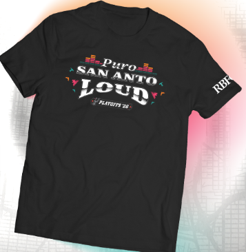 JeffGSpursZone's tweet image. This will be the free tee shirt for fans at the Frost for Game 5 Spurs-Blazers #nba #porvida #sanantonio #gospursgo