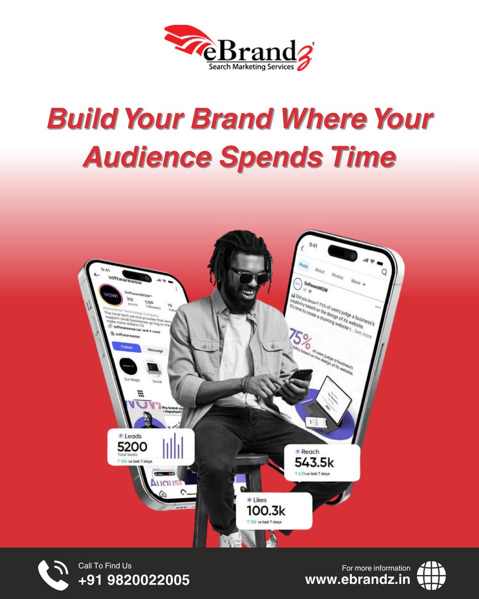 eBrandz's tweet image. Strengthen your brand presence through strategic social media marketing and engaging content.📞 +91-22-4002-0040 | +1-888-545-0616  🌐 ebrandz.in
#SocialMediaMarketing #BrandAwareness #ContentMarketing #SocialGrowth #eBrandz