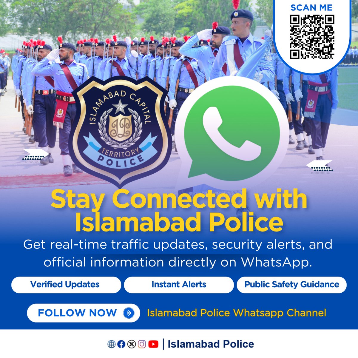 ICT_Police's tweet image. Stay informed with timely and verified updates. Follow the Islamabad Police WhatsApp Channel to remain connected and aware.

whatsapp.com/channel/0029Va…

#WeRIslamabadPolice #Islamabad #Awareness