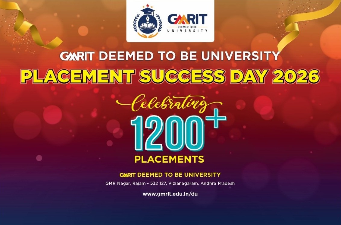 🎉 1200+ placements @ GMRIT Deemed to be University!

Celebrating a remarkable milestone of 1200+ placements at GMRIT Deemed to be University! 🚀

#GMRIT #gmritdu #gmritdeemedtobeuniversity #PlacementSuccessDay #1200Placements #StudentSuccess #CareerGrowth #ProudMoment