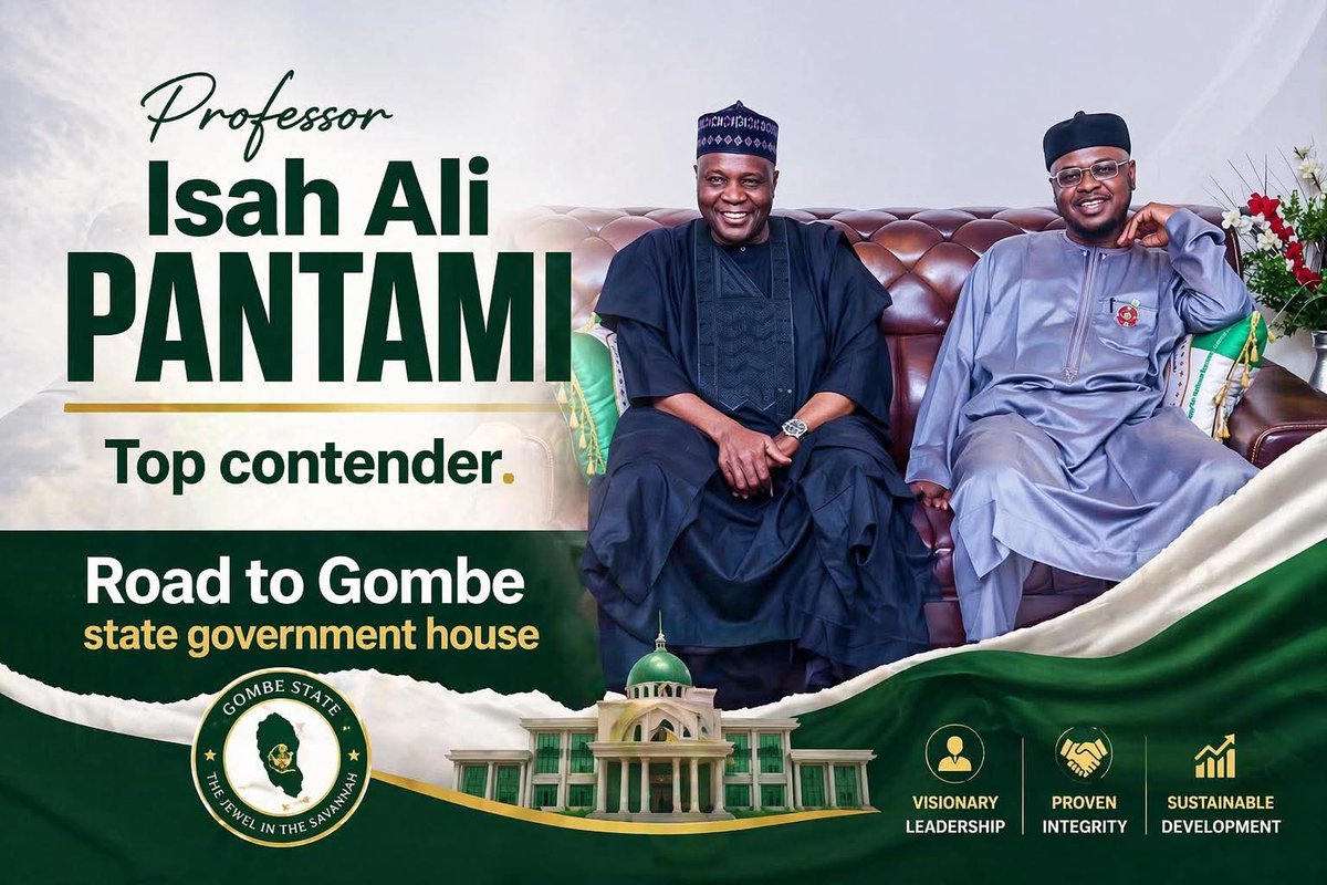 itzbashirhabash's tweet image. The executive governor @GovernorInuwa the entire #North will celebrate your Choice of next @OfficialAPCNg Flagg bearer in Gombe @ProfIsaPantami is Generally Acceptable easy to win APC.. progress Gomnan Gomnonin Arewa Danmajen Gombe