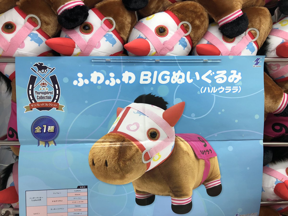 🐎新プライズ情報🐎

『サラブレットコレクション　ふわふわBIG（ハルウララ）』

本日より展開しております。

＃タイステ
＃札幌
＃ハルウララ
