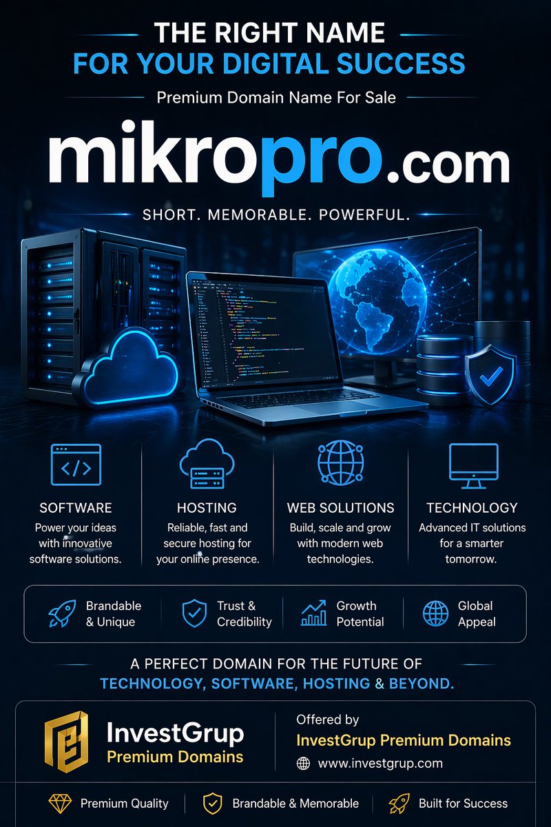 InvestGrup's tweet image. #internet #software #WebHosting #coding #technology #computer #domainnames